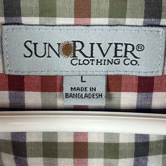SUN RIVER Plaid Shirt Button Down Large Unisex - Picture 6 of 11